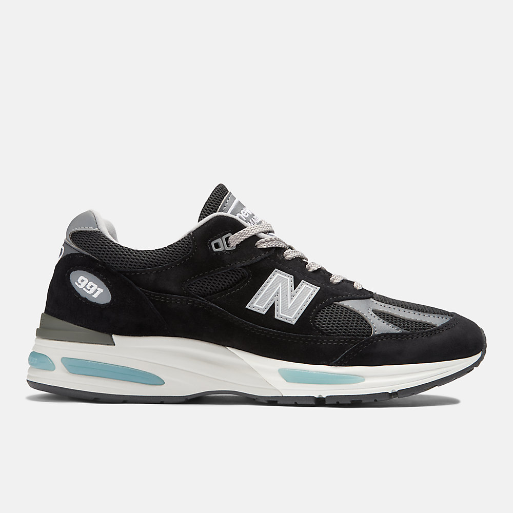 New Balance Made in UK 991v2 Shoes Black with Smoked Pearl and Silver